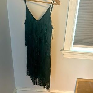 Party dress with sequins & fringe-perfect for a Gatsby party or New Years!